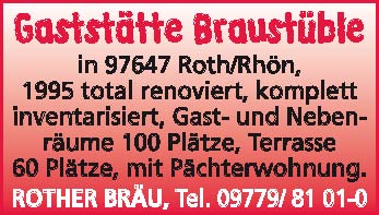 Anzeige Braustüble Anzeige Braustüble